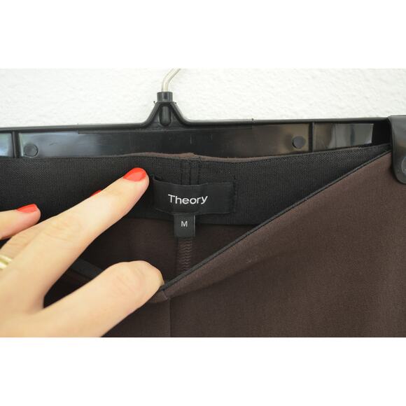 Theory Button Legging Mocha Brown Size Medium - Picture 6 of 7